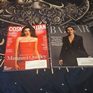 Cosmopolitan & Harper's Bazaar Magazine Bundle - Red & Black Covers